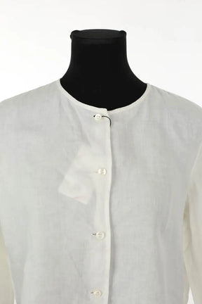 Blouse Agnès B. Blanc en Lin