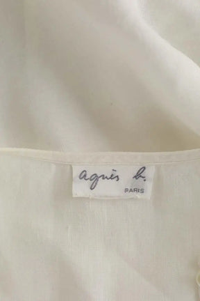 Blouse Agnès B. Blanc en Lin