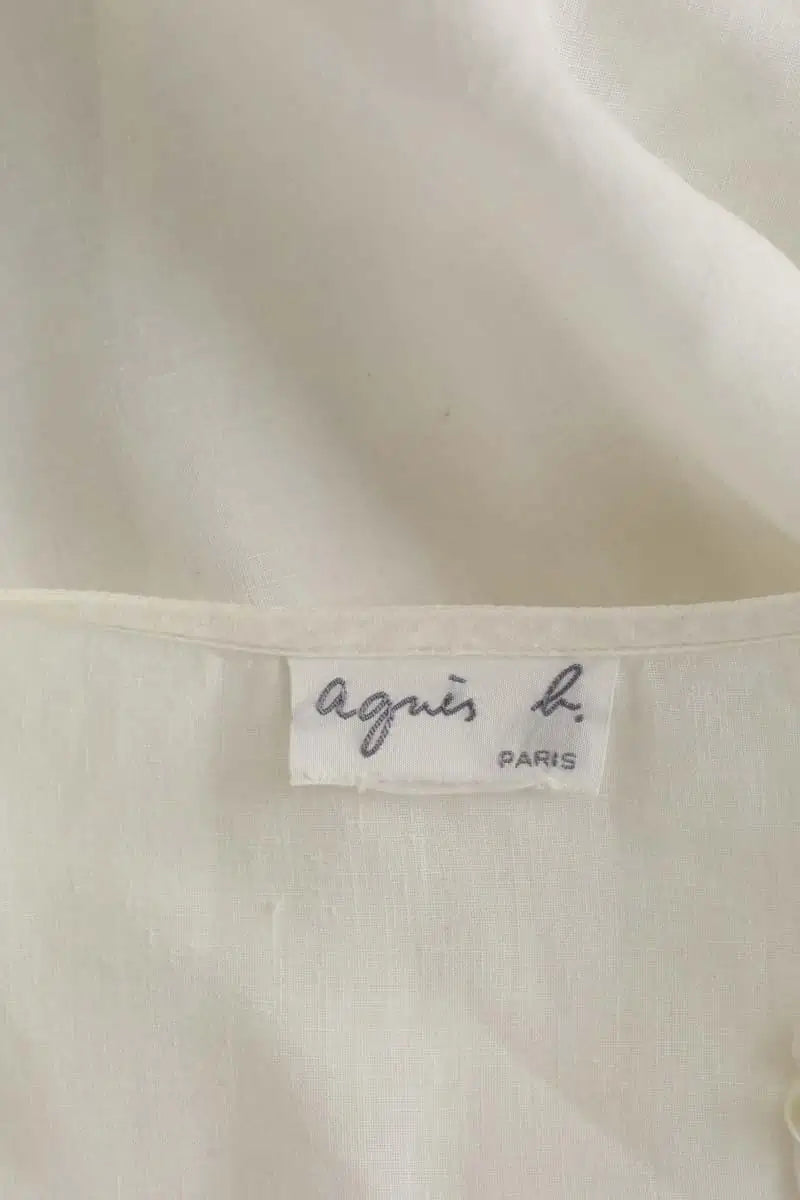 Blouse Agnès B. Blanc en Lin