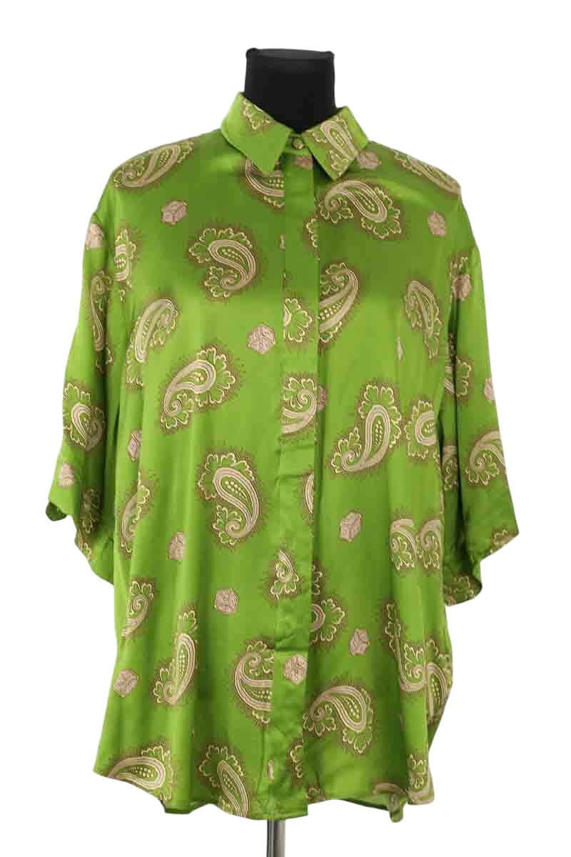 Blouse Alemais Vert en Soie, taille L - Seconde Main