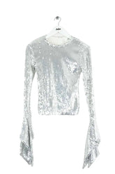 Blouse Ami Argent en Polyester, taille XS - Seconde Main