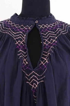 Blouse Antik Batik Bleu en Coton