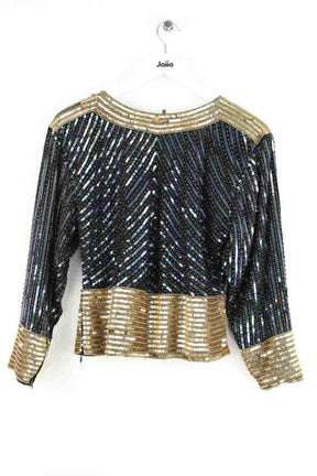 Blouse Antik Batik Bleu en Paillettes