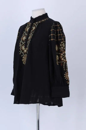 Blouse Antik Batik Noir en Coton