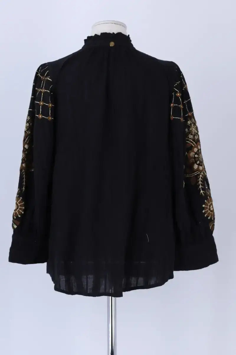 Blouse Antik Batik Noir en Coton