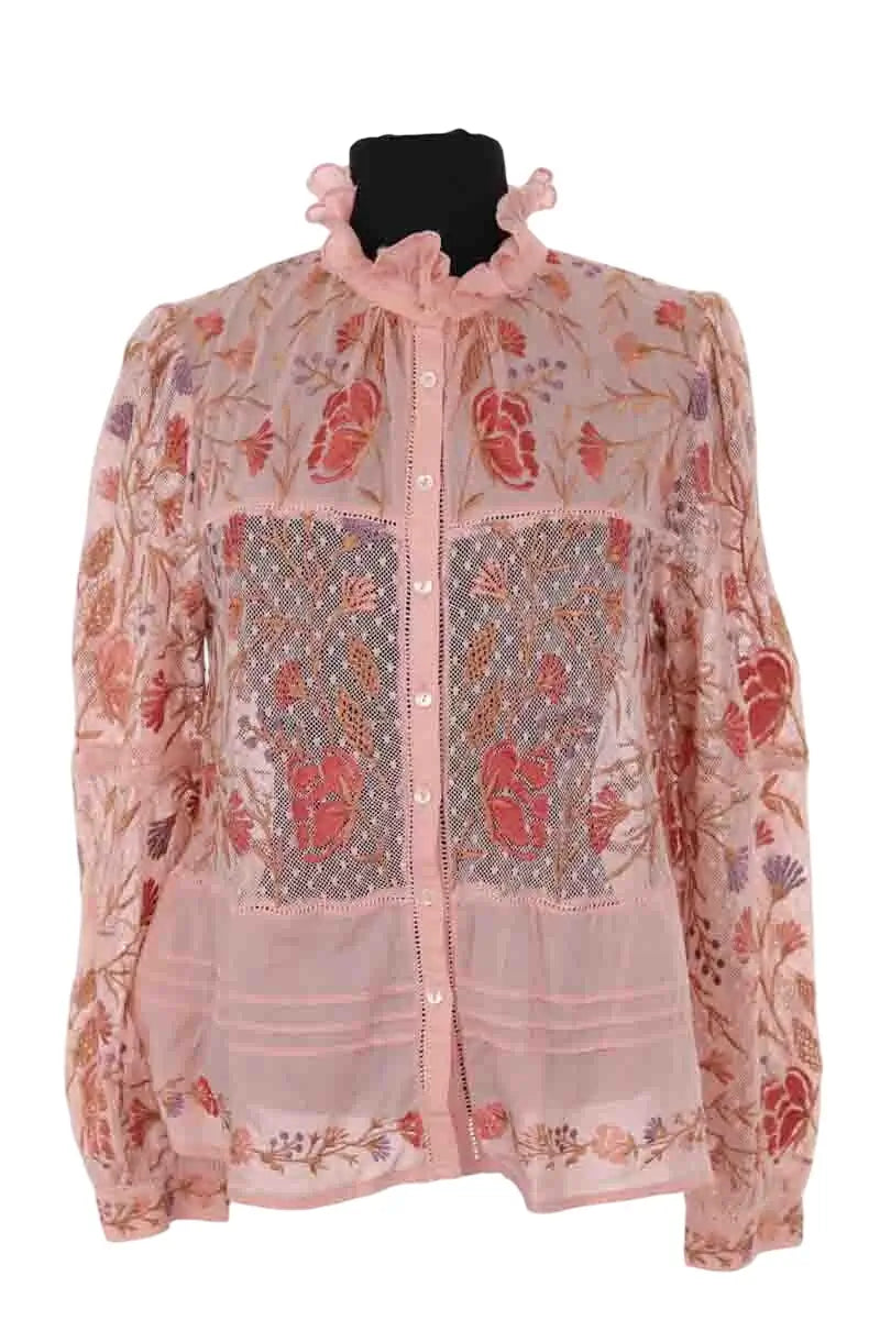 Blouse Antik Batik Rose en Coton, taille M - Seconde Main