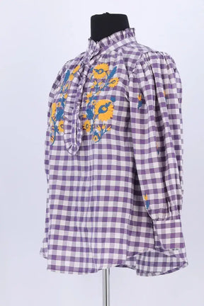 Blouse Antik Batik Violet en Coton