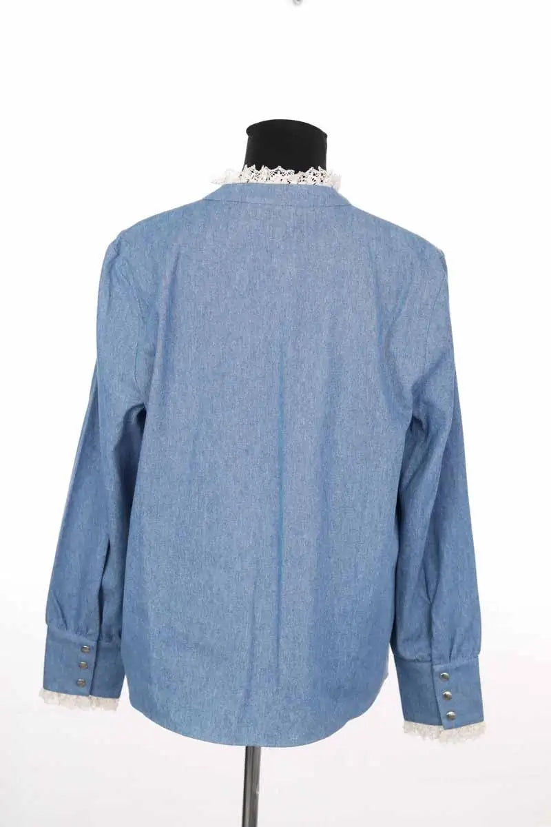 Blouse Balzac Bleu en Coton