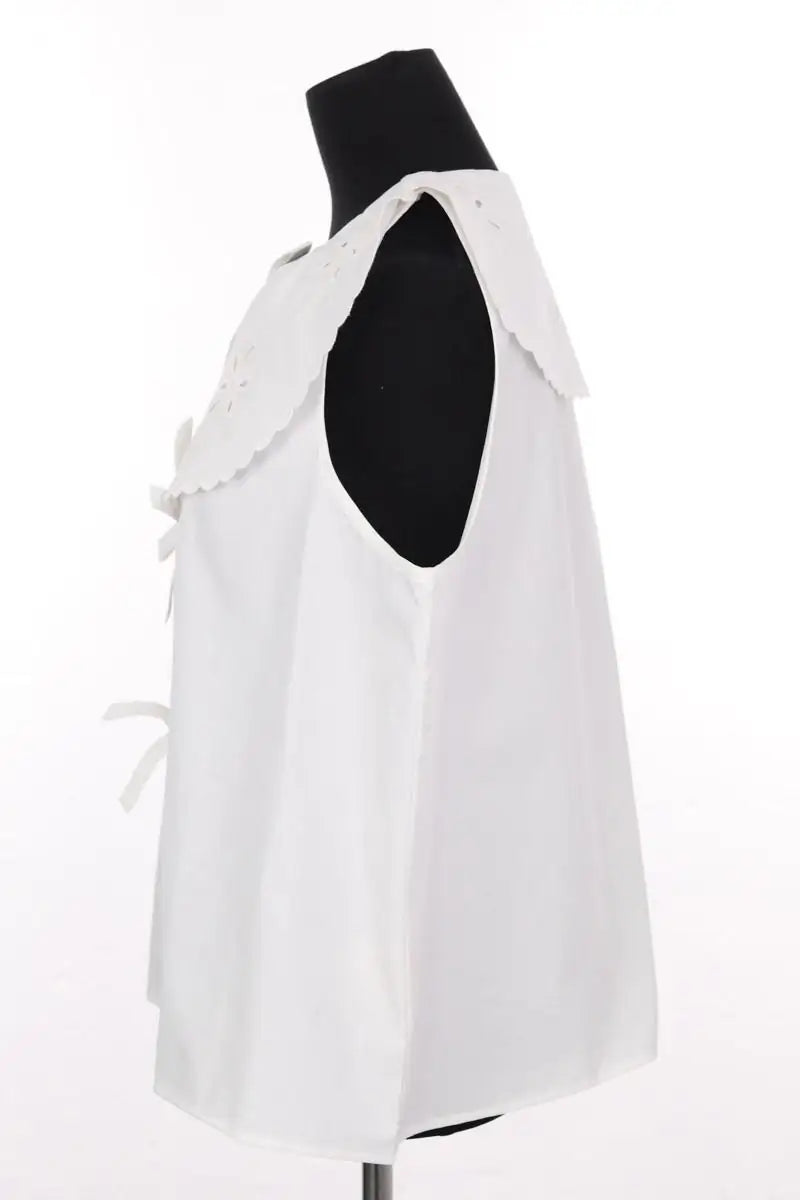 Blouse Balzac Moana Blanc en Coton