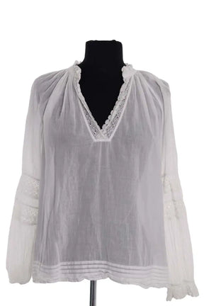 Blouse Ba&Sh Blanc en Coton, taille M - Seconde Main