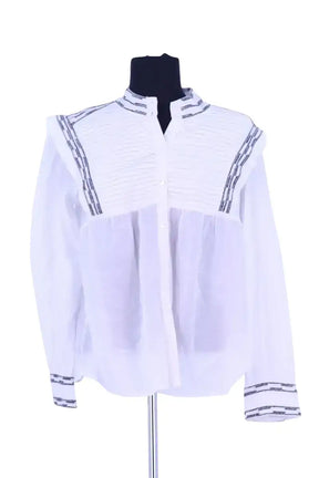 Blouse Ba&Sh Blanc en Coton, taille M - Seconde Main