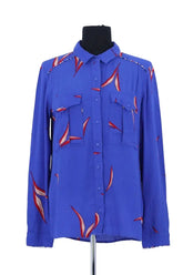 Blouse Ba&Sh Bleu en Synthétique, taille L - Seconde Main