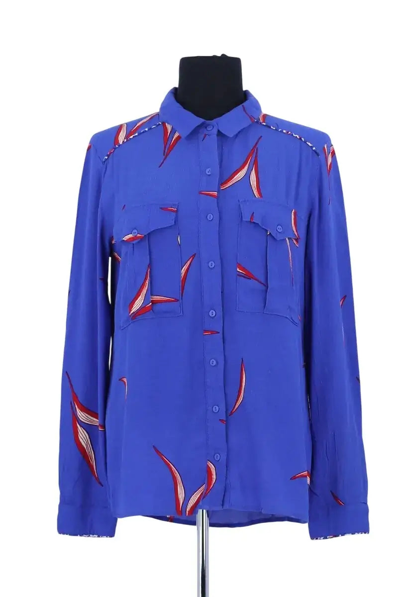 Blouse Ba&Sh Bleu en Synthétique, taille L - Seconde Main