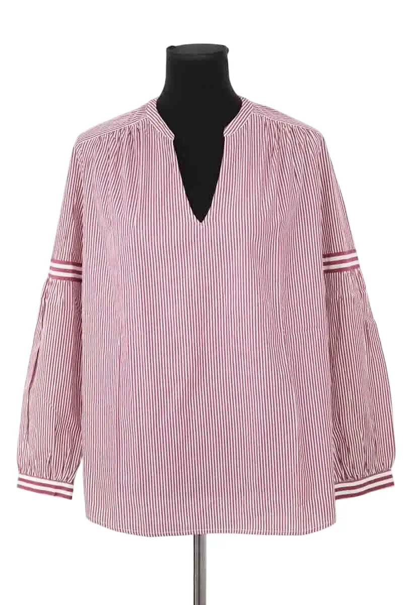 Blouse Ba&Sh Bordeaux en Coton, taille XS - Seconde Main