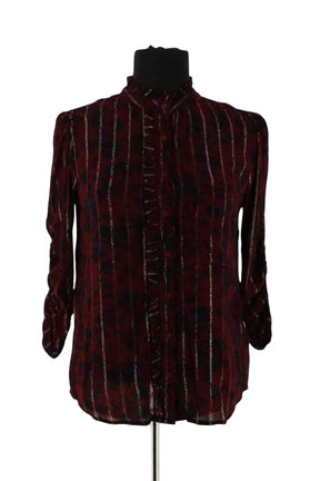 Blouse Ba&Sh Bordeaux en Viscose, taille XS - Seconde Main