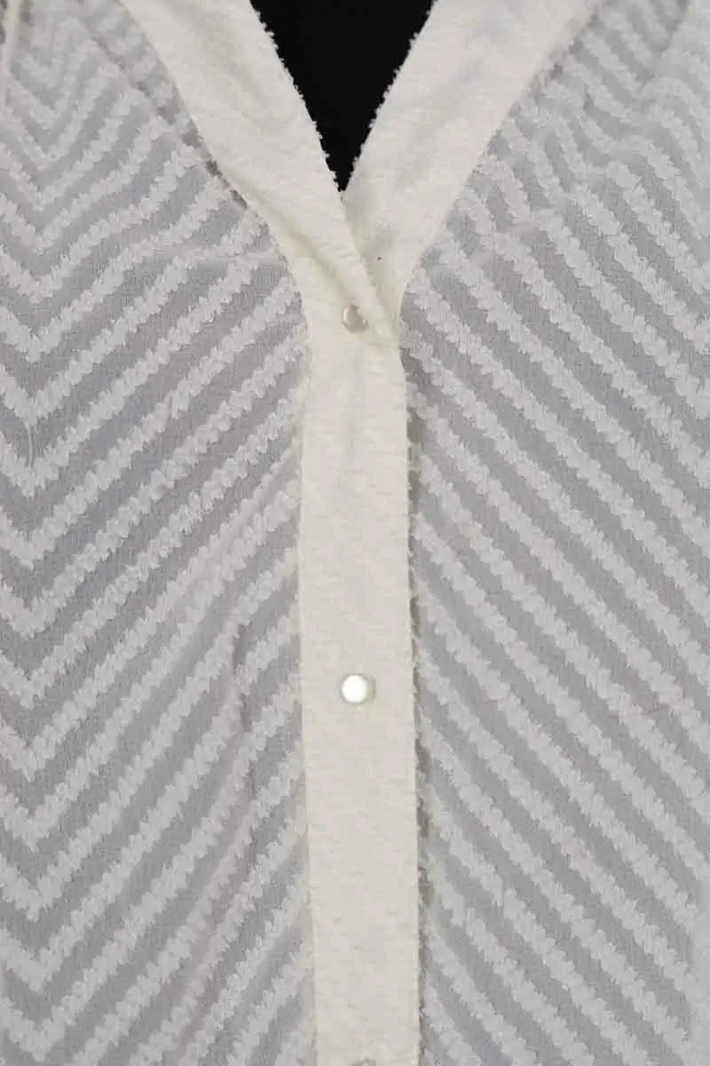 Blouse Ba&Sh Iceberg Ecru en Synthétique