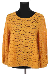 Blouse Ba&Sh Jaune en Coton, taille S - Seconde Main