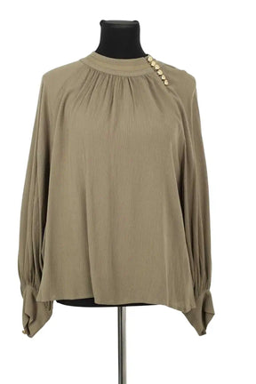 Blouse Ba&Sh Kaki en Viscose, taille XS - Seconde Main