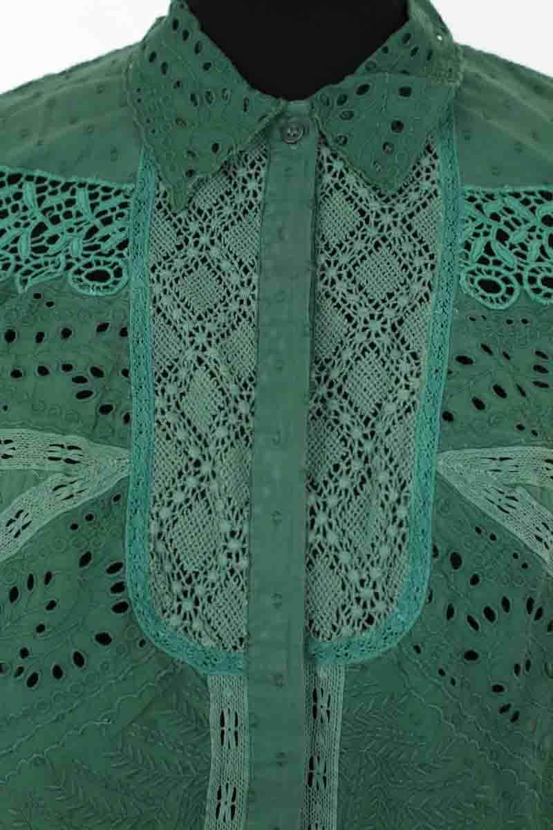 Blouse Ba&Sh Vert en Coton