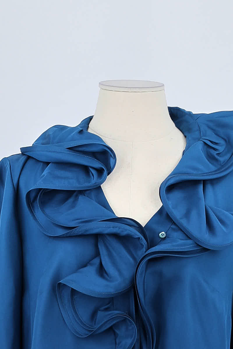 Blouse Celine Bleu en Soie