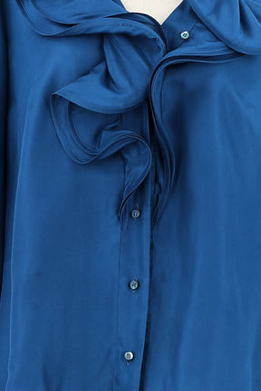 Blouse Celine Bleu en Soie