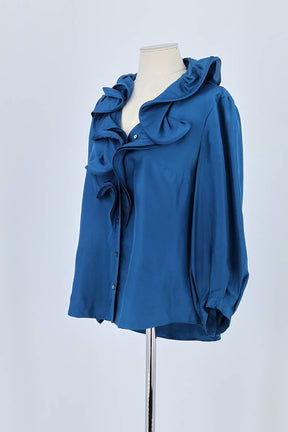 Blouse Celine Bleu en Soie