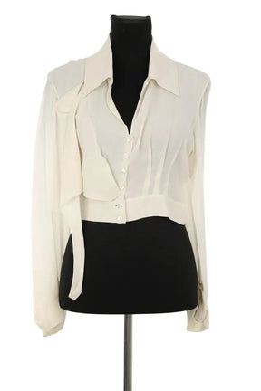 Blouse Chanel Beige en Soie, taille L - Seconde Main