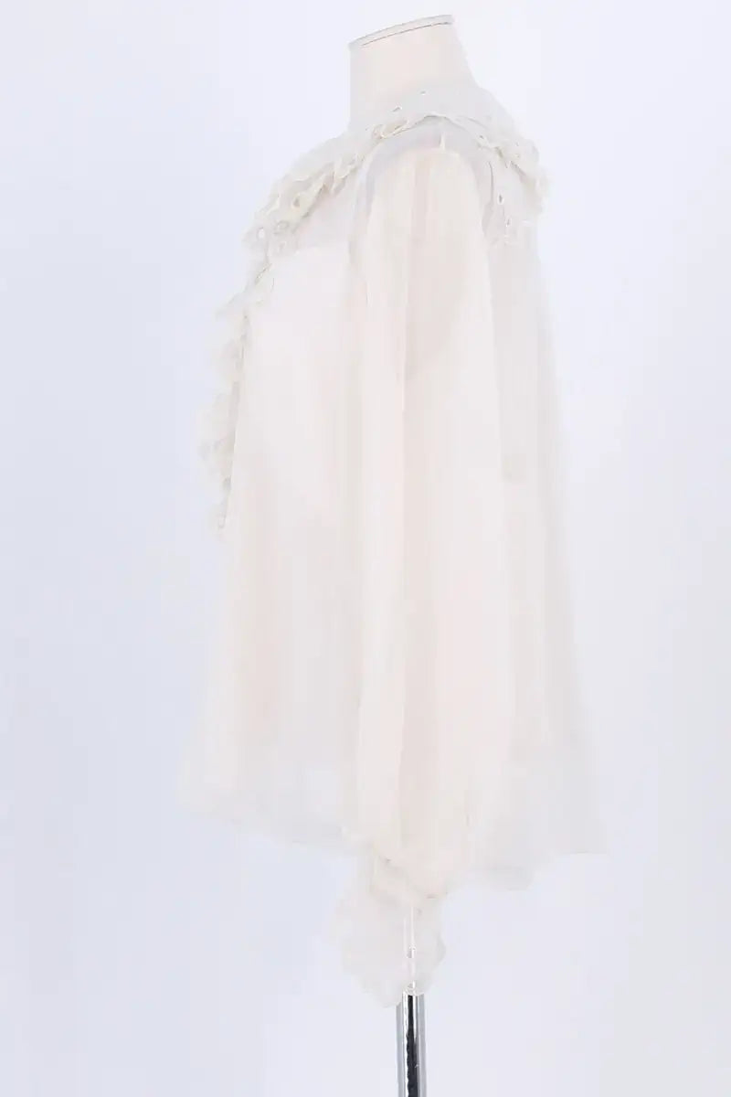 Blouse Chloé Blanc en Soie