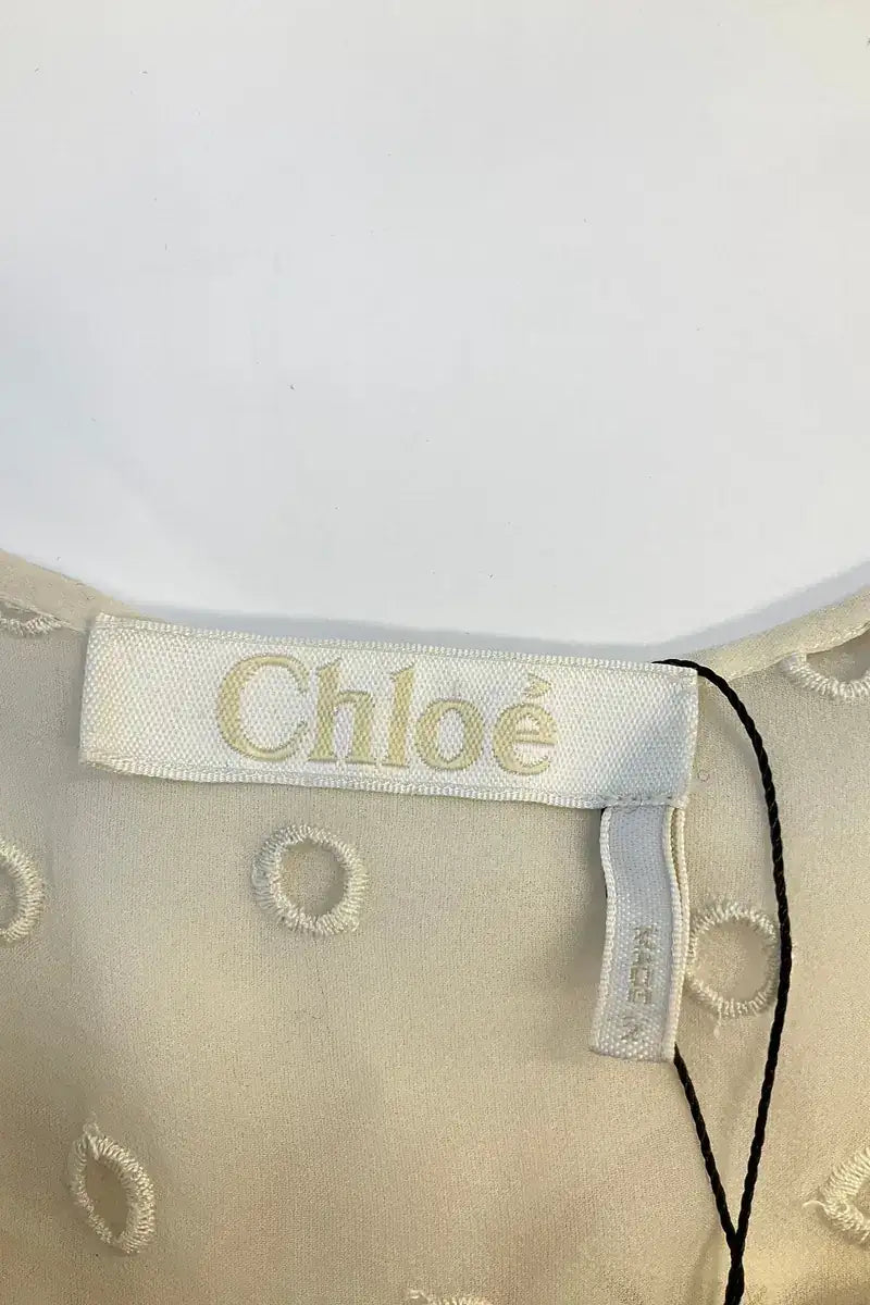 Blouse Chloé Blanc en Soie