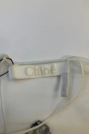 Blouse Chloé Blanc en Soie