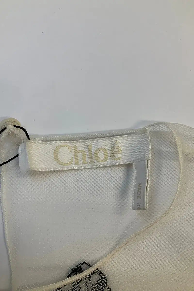 Blouse Chloé Blanc en Soie