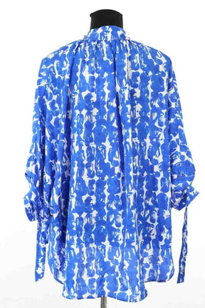 Blouse Christian Wijnants Tadi Bleu en Soie