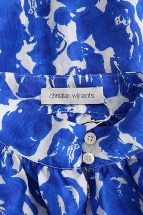 Blouse Christian Wijnants Tadi Bleu en Soie