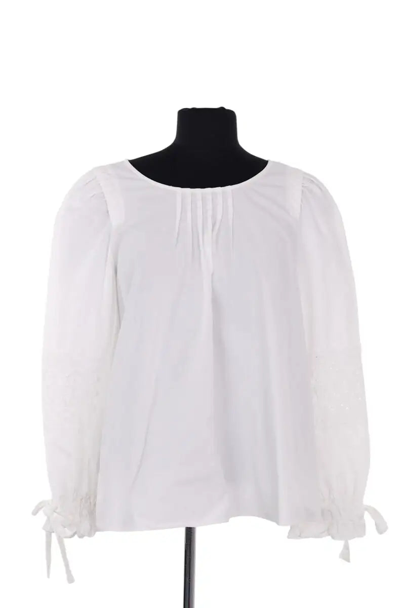 Blouse Claudie Pierlot Blanc en Coton, taille M - Seconde Main