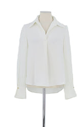 Blouse Claudie Pierlot Blanc en Polyester, taille XS - Seconde Main