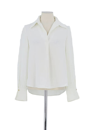 Blouse Claudie Pierlot Blanc en Polyester, taille XS - Seconde Main