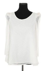 Blouse Claudie Pierlot Blanc en Synthétique, taille L - Seconde Main