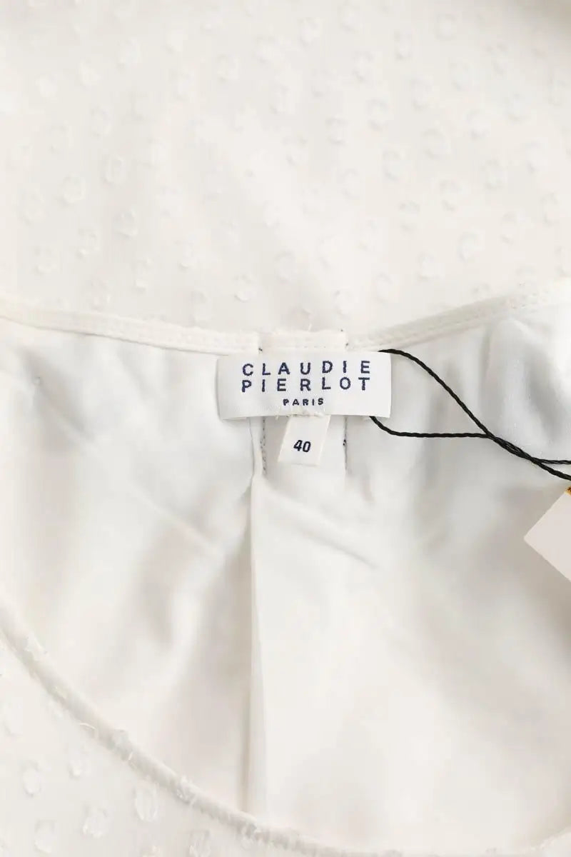 Blouse Claudie Pierlot Blanc en Synthétique