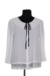 Blouse Claudie Pierlot Blanc en Synthétique, taille S - Seconde Main