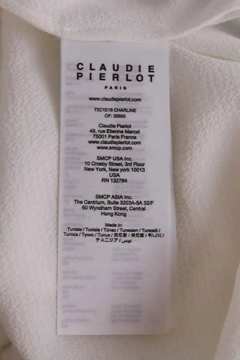 Blouse Claudie Pierlot Blanc en Synthétique