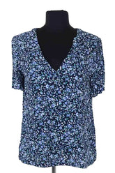 Blouse Claudie Pierlot Bleu en Synthétique, taille M - Seconde Main