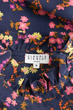 Blouse Claudie Pierlot Bleu en Synthétique