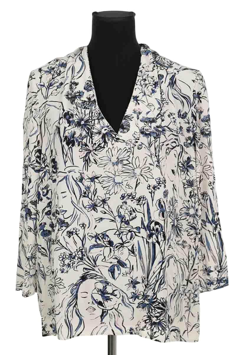 Blouse Claudie Pierlot Ecru en Viscose, taille M - Seconde Main