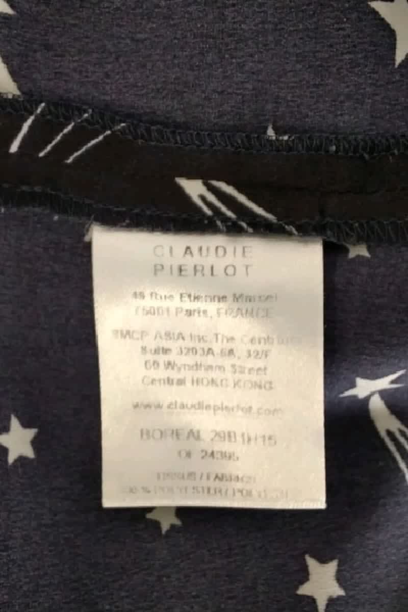 Blouse Claudie Pierlot Marine en Polyester