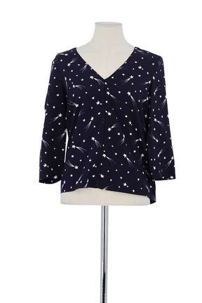 Blouse Claudie Pierlot Marine en Viscose, taille S - Seconde Main