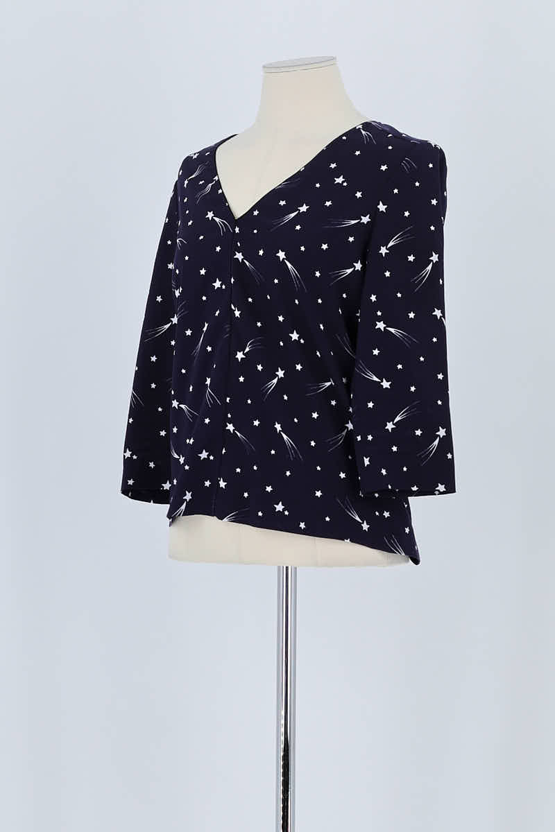 Blouse Claudie Pierlot Marine en Viscose