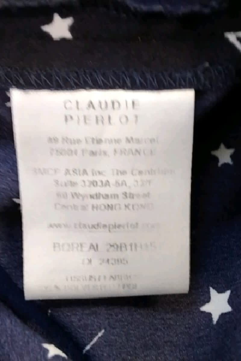 Blouse Claudie Pierlot Marine en Viscose
