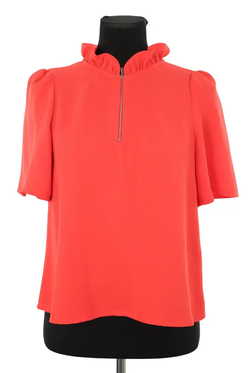 Blouse Claudie Pierlot Rouge en Polyester, taille S - Seconde Main