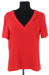 Blouse Claudie Pierlot Rouge en Synthétique, taille S - Seconde Main