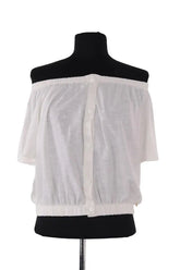 Blouse Des Petits Hauts Blanc en Coton, taille S - Seconde Main
